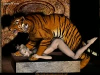 Beastiality tiger fucking a helpless girl